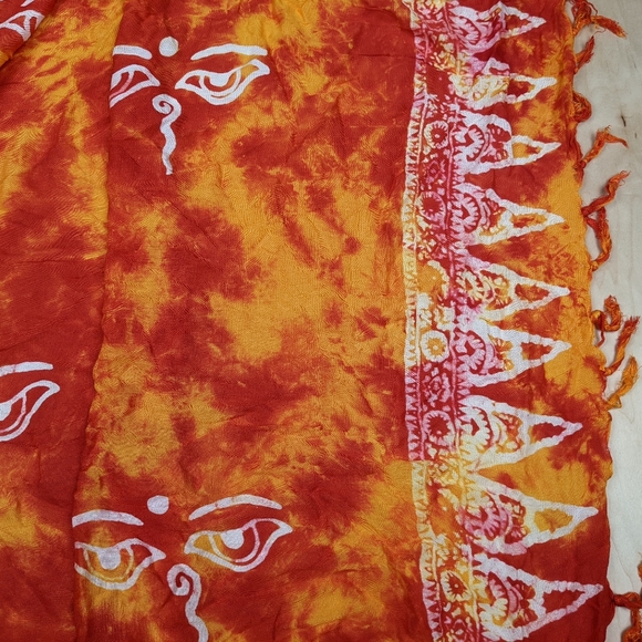 Wayan Natural Wear, Tie-dyed Boho Lightweight Shawl/Wrap NWT - Picture 3 of 9